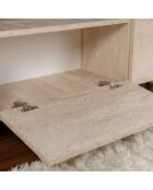 Meuble TV Alvin travertin - 180x42x31.4 cm