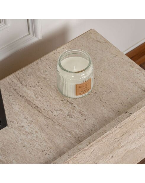 Mueble de TV Alvin en travertino - 180x42x31,4 cm