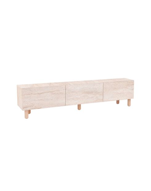 Meuble TV Alvin travertin - 180x42x31.4 cm