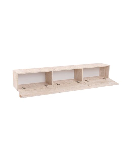 Mueble de TV Alvin en travertino - 180x42x31,4 cm