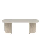 Table basse Becaj grès/travertin - 120x41.4x60 cm