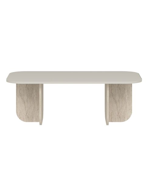 Table basse Becaj grès/travertin - 120x41.4x60 cm