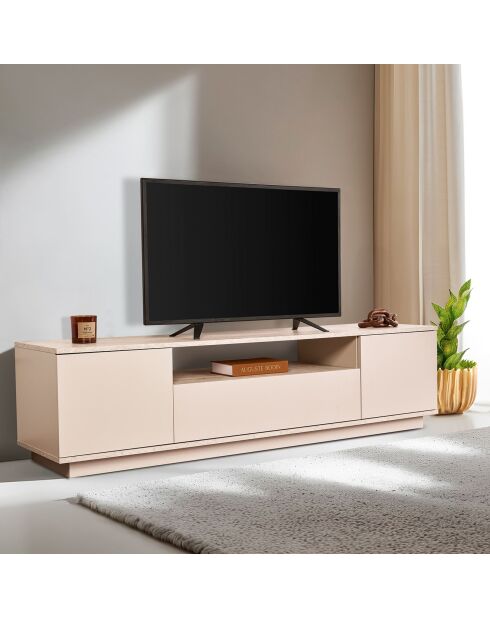 Meuble TV Veramont vison/travertin - 180x44.6x44.5 cm