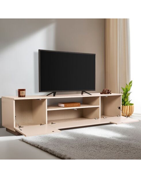 Meuble TV Veramont vison/travertin - 180x44.6x44.5 cm