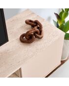Meuble TV Veramont vison/travertin - 180x44.6x44.5 cm