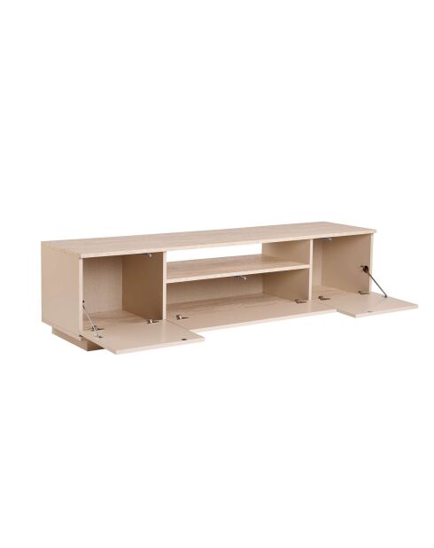 Meuble TV Veramont vison/travertin - 180x44.6x44.5 cm