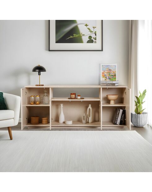Console Arista vison/travertin - 180x75x44.5 cm