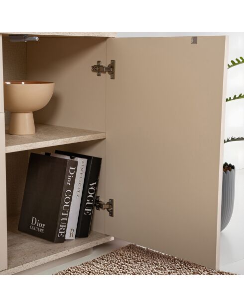 Console Arista vison/travertin - 180x75x44.5 cm