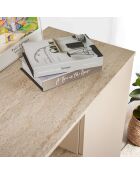 Console Arista vison/travertin - 180x75x44.5 cm
