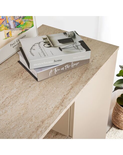Console Arista vison/travertin - 180x75x44.5 cm