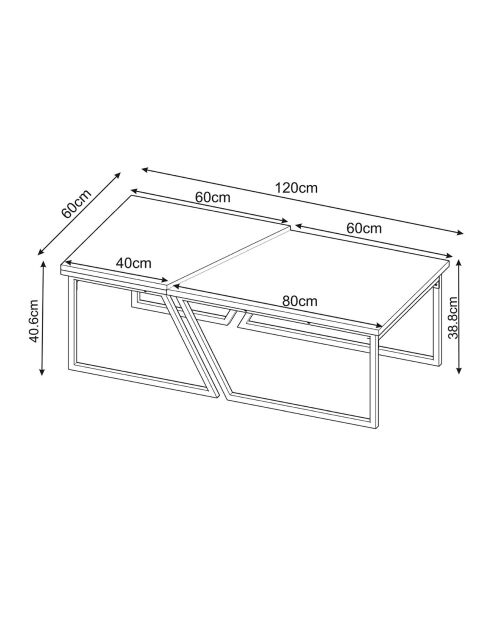 Table basse Verona travertin