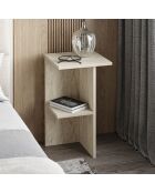 Table de chevet Leray travertin - 36x60x36 cm
