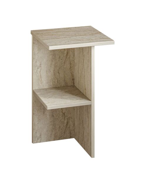 Table de chevet Leray travertin - 36x60x36 cm