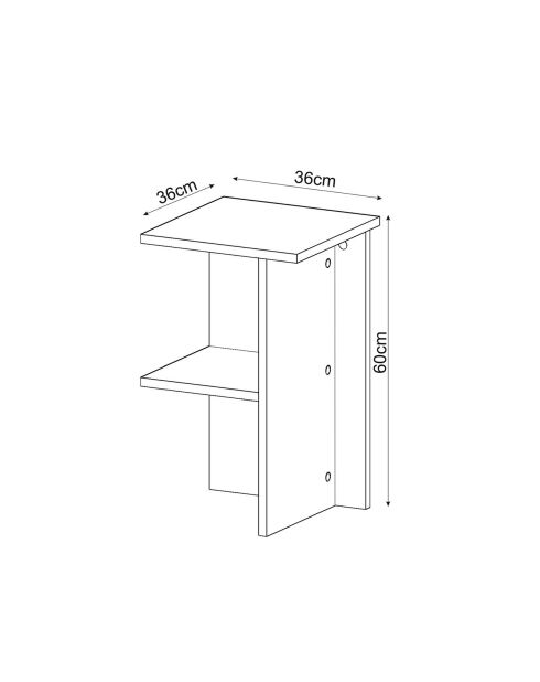 Table de chevet Leray travertin - 36x60x36 cm