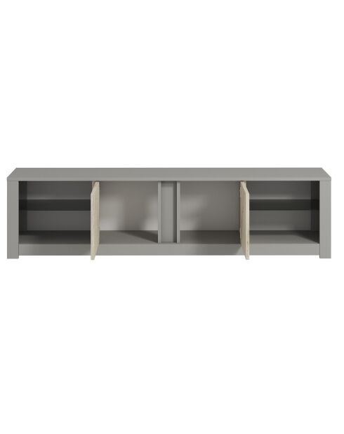 Meuble TV Aydos gris/travertin - 180x45x35 cm