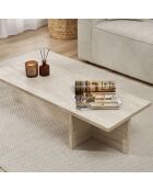 Table basse Harbor travertin - 120x30x45 cm