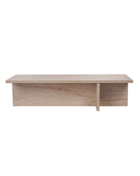 Table basse Harbor travertin - 120x30x45 cm