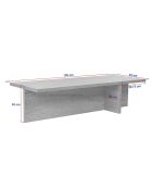Table basse Harbor travertin - 120x30x45 cm