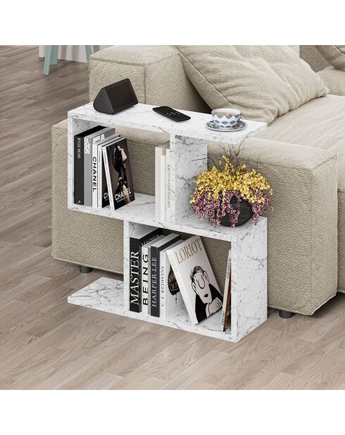 Mesa auxiliar Homemania de mármol de Carrara - 60x60x20 cm