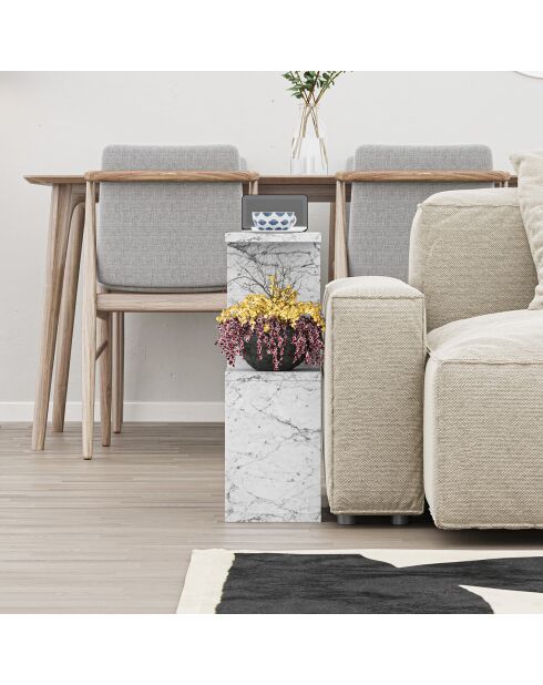 Mesa auxiliar Homemania de mármol de Carrara - 60x60x20 cm