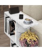 Table d'appoint Homemania marbre de carrare - 60x60x20 cm
