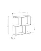 Table d'appoint Homemania marbre de carrare - 60x60x20 cm