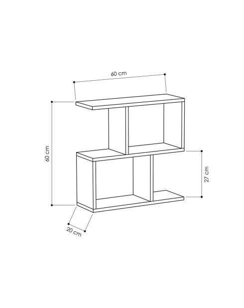 Table d'appoint Homemania marbre de carrare - 60x60x20 cm