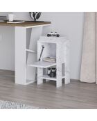 Table de chevet Ema marbre de carrare - 30x55x30 cm