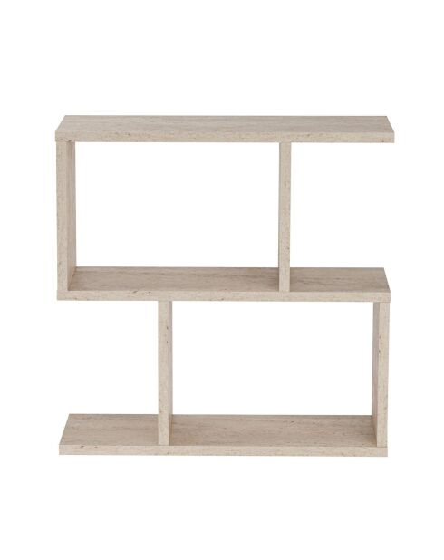 Table d'appoint Life travertin - 60x60x20 cm