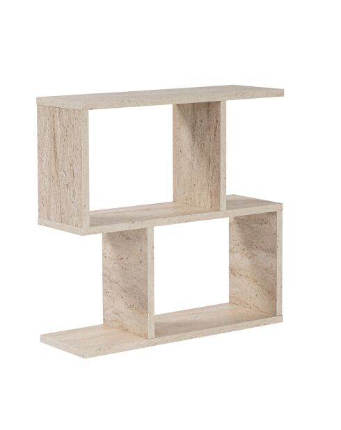 Table d'appoint Life travertin - 60x60x20 cm