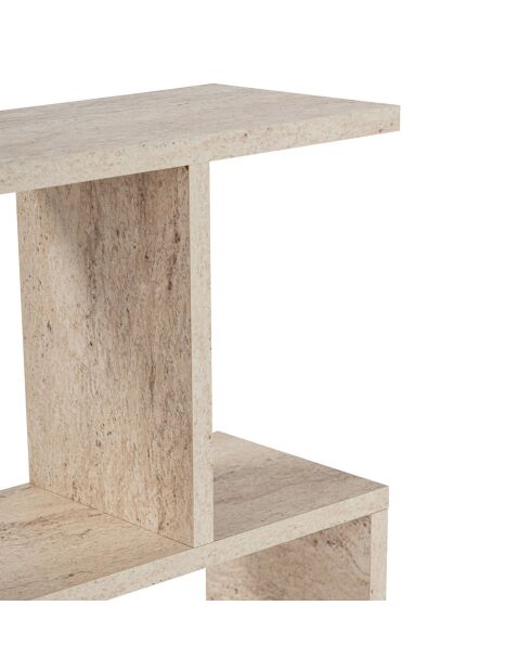 Table d'appoint Life travertin - 60x60x20 cm