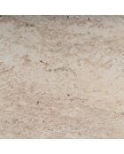 Table d'appoint Life travertin - 60x60x20 cm