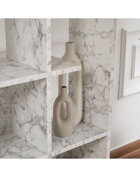 Bibliothèque Manco marbre de carrare - 122x188x25.5 cm