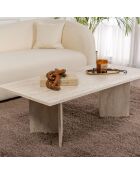 Table basse Sabin travertin - 119x40x60 cm