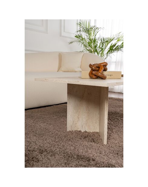 Table basse Sabin travertin - 119x40x60 cm
