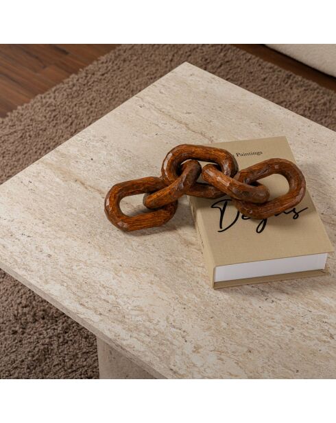 Table basse Sabin travertin - 119x40x60 cm