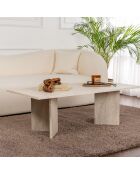 Table basse Sabin travertin - 119x40x60 cm