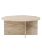 Table basse Soleil travertin - 90x40x90 cm