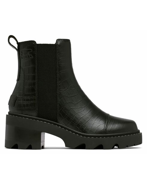 Chelsea Boots décontractées Joan Now Chelsea noires - Talon 7 cm