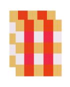 2 Torchons Carreaux orange - 50x70 cm