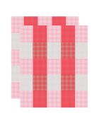 2 Essuie-mains Carreaux rose - 50x70 cm