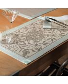 4 Sets de table 100% Lin Venezia beige cendré - 54x38 cm