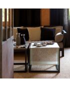 Chemin de table 100% Lin Venezia beige cendré - 55x150 cm