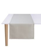 Chemin de table 100% Lin Portofino Géo sabbia - 50x150 cm