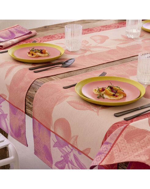 Chemin de table Arrière-pays pêche - 50x150 cm