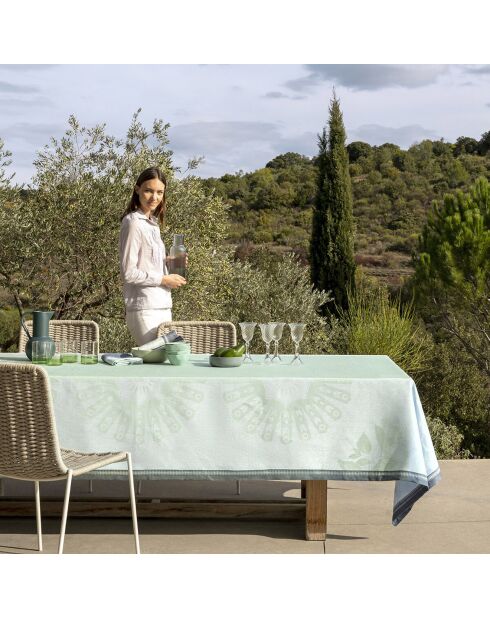 Nappe 100% Lin Jardin d'Orient fontaine