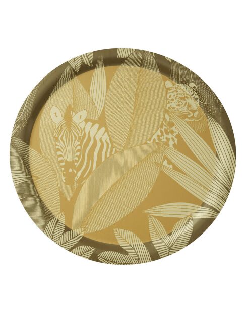 Plateau en bois Nature Sauvage panthère - D.49 cm