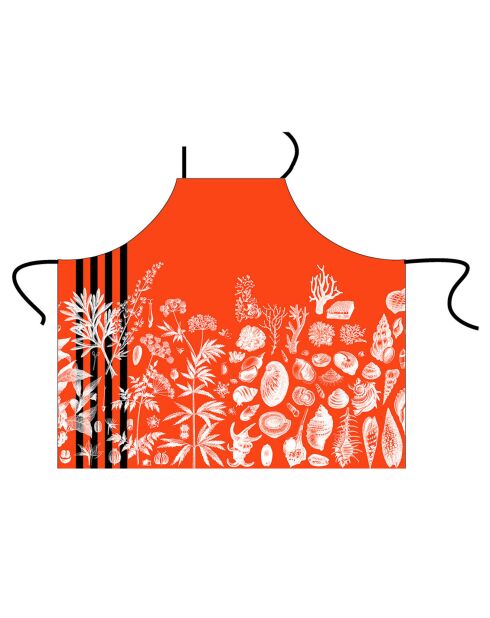 Tablier Abbaye corail - 80x96 cm