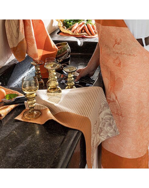 2 Essuie-mains Fl A Croquer capucine - 54x38 cm