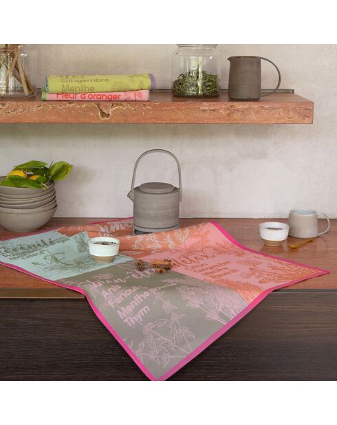 2 Torchons Sérénité valériane - 80x60 cm